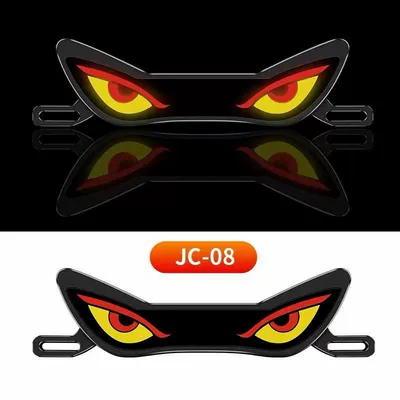 Warning Light Universal Motorcycle Triangle Devil Eye Motorcycle License Plate Decoration Light Modified Strobe Screw Light (License plate lamp) - jc-08