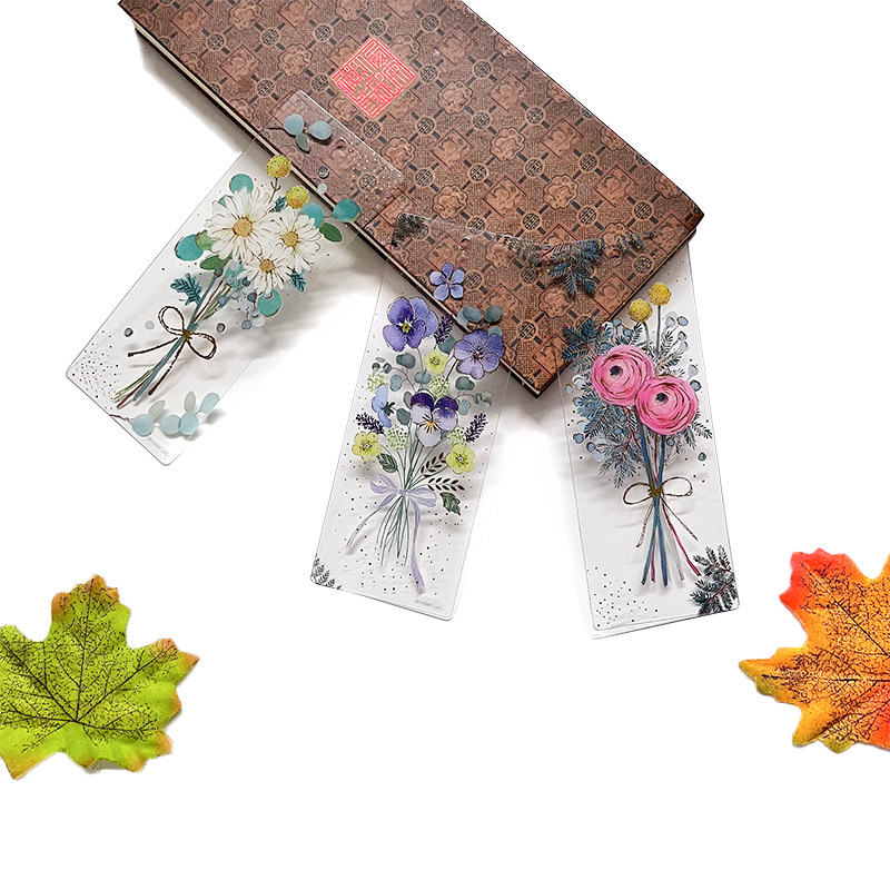 花卉卡片吊牌，pp卡片吊牌，花卉书签。