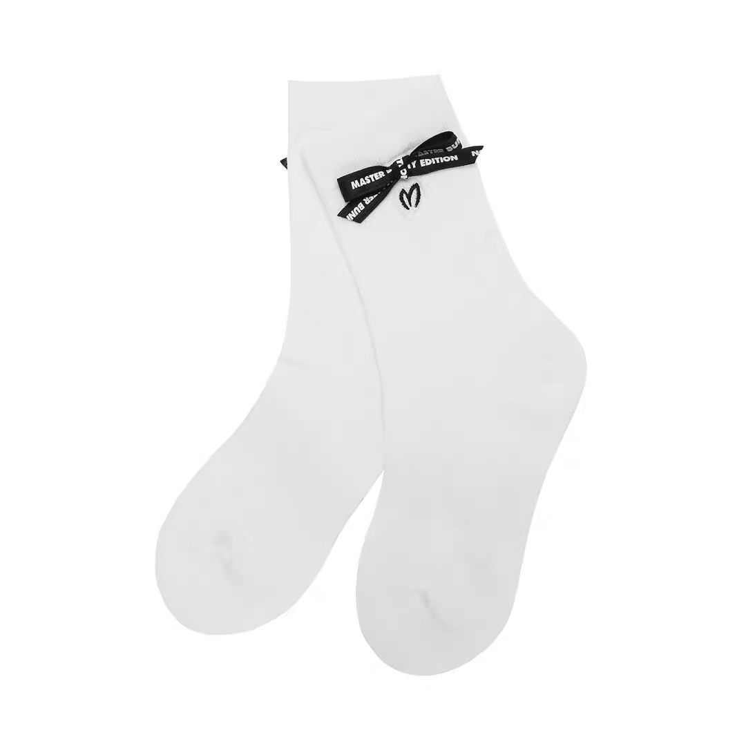 25 Korean-Style Original Golf Socks for Women, Lightweight and Breathable Bow Short Socks, Outdoor Versatile Sports Socks Trendy