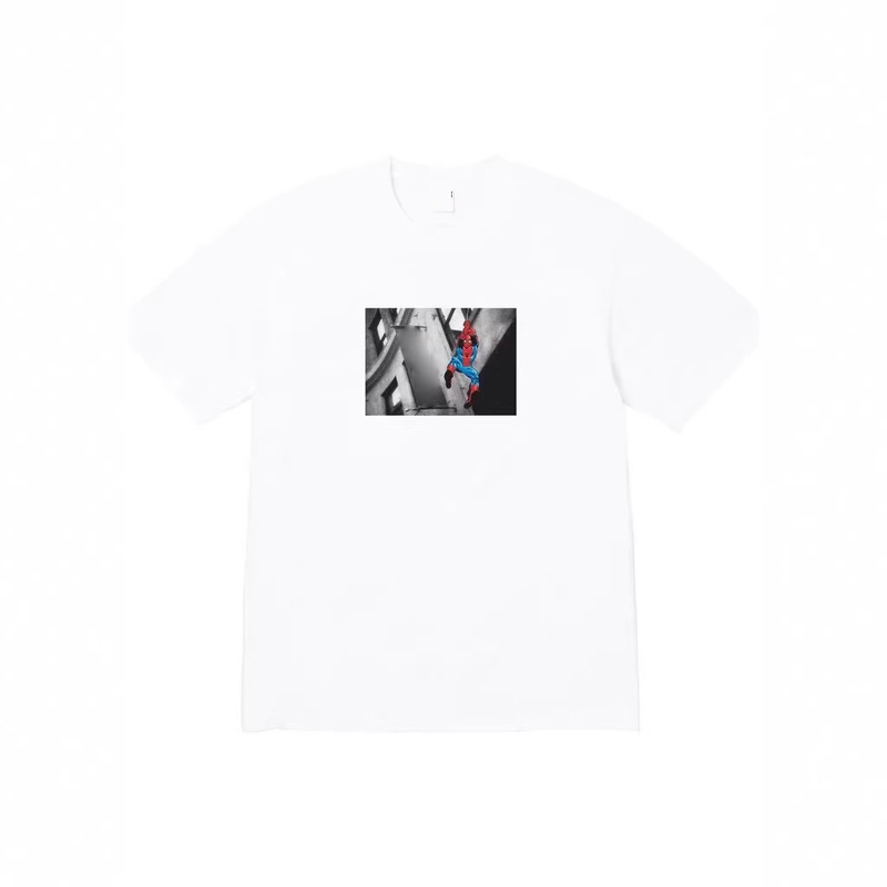 26Ss Spider-Man Tee Spider-Man Pattern Printed T-Shirt Short-Sleeved Men's and Women's Base Layer Shirt 26Ss Spider-Man Tee Spider-Man Pattern Printed T-Shirt Short-Sleeved Men's and Women's Base Layer Shirt