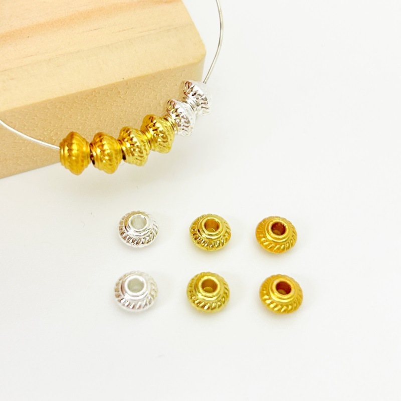 18k/古法金保色ねじ隔珠ufo散珠灯籠珠手作りdiyブレスレットビーズアクセサリー部品|undefined