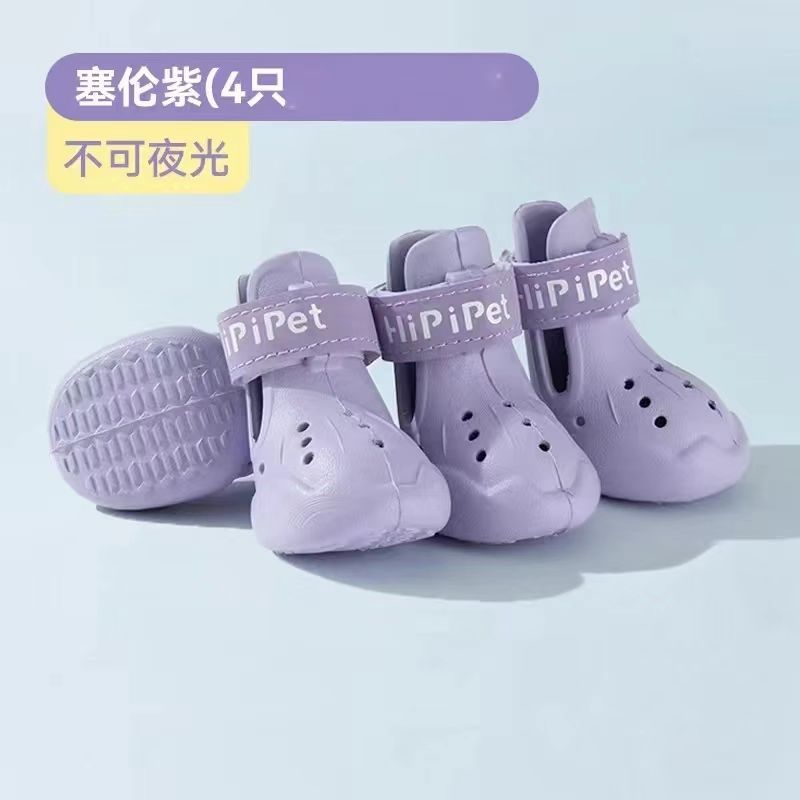 Zuecos luminosos de verano para perros, zapatos brillantes para mascotas, protectores de patas para perros pequeños y medianos, sandalias Teddy, zapatos transpirables para mascotas peludas.