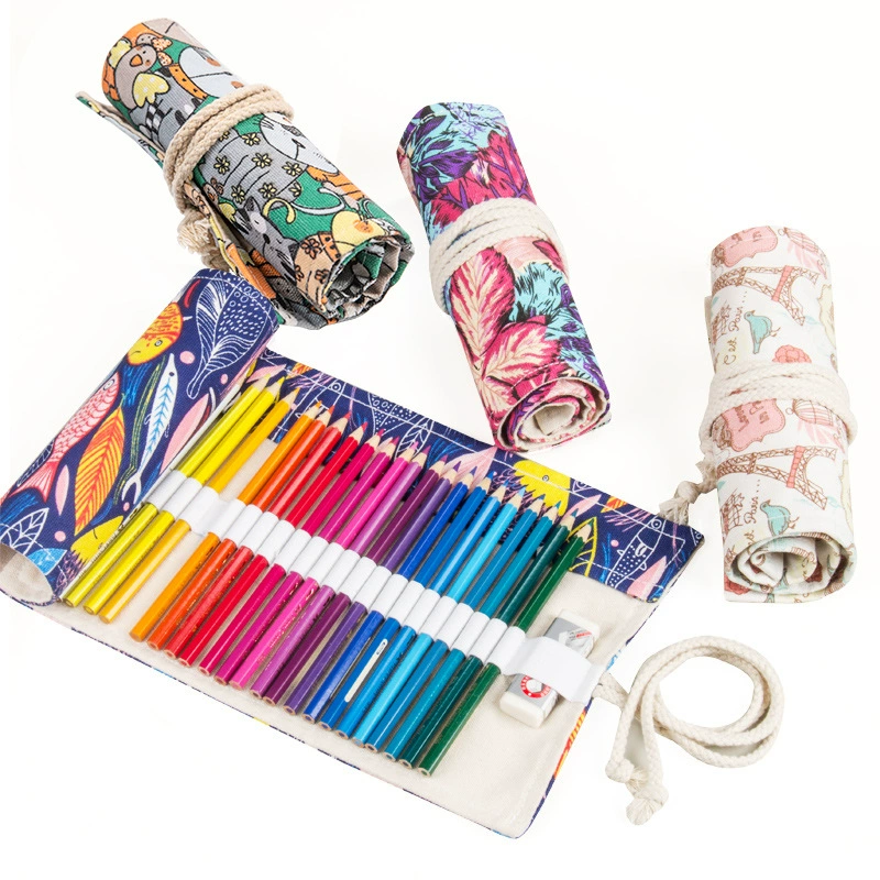 Pencil Case Handheld Art Storage Roll-Up, Capacious 24–72 Slots, Compact 38×20 cm