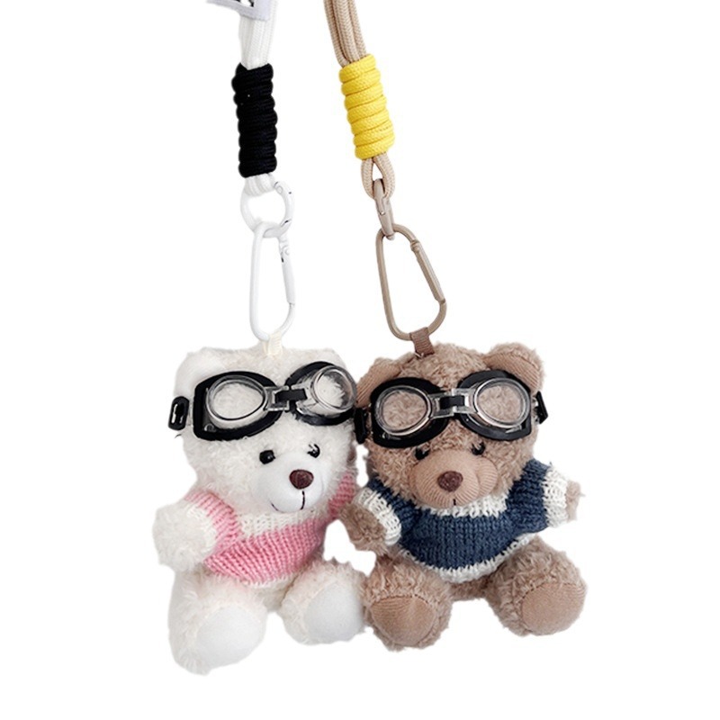 Llavero de felpa con forma de panda, colgante para bolso