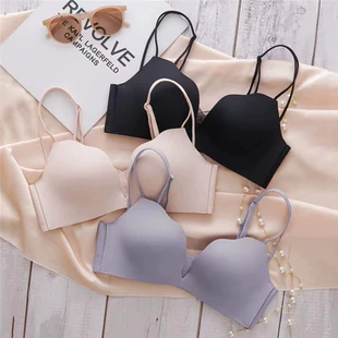 Summer sexy glossy set, supporting wireless bra, underwear