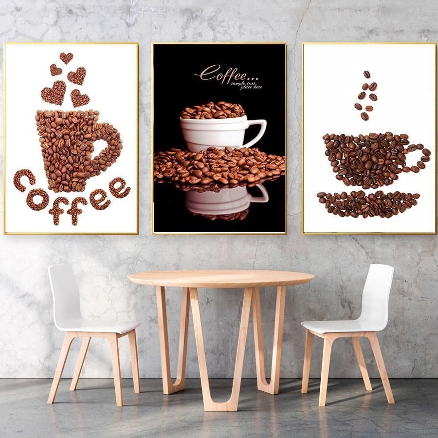 Industrial Style Cafe Decorative Painting Coffee Bean Hanging Painting Creative Latte Art Coffee Shop Wall Western Restaurant Mural