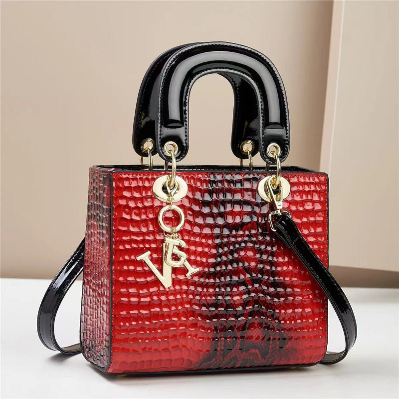 Bolsa de mano pequeña fragancia patrón de lagarto textura de peinado de gran capacidad Dai Fei bags de mensajero de un solo hombro