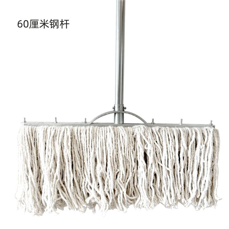 木製ポールモップ純綿糸家庭用昔ながらのモップダストプッシュモップ工場学校プロパティ吸収性木製ポールスチールLサイズ|undefined