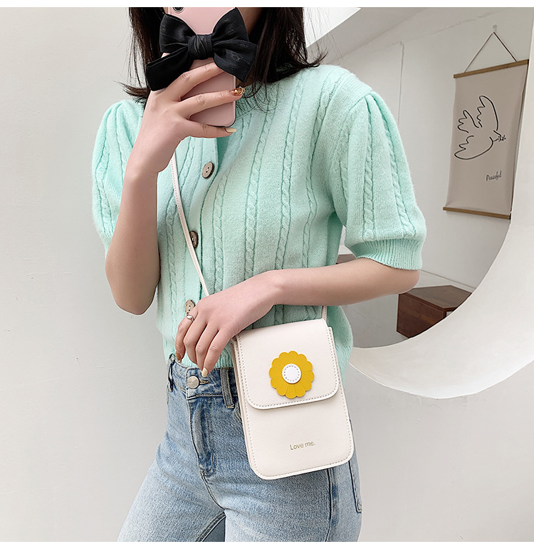 Fashion Sun Flower Contrast Color Messenger Shoulder Bag display picture 25