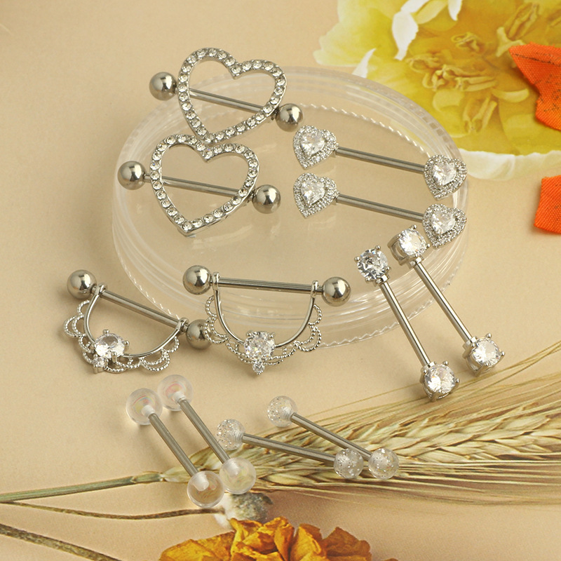 Labret piercing jewelry detail image