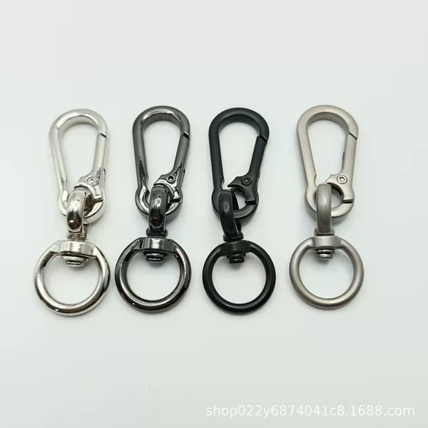 Mobile Phone Case Lanyard Accessories Metal Mountaineering Buckle Bell Ring Spring Buckle Keychain DIY Mobile Phone Rope Dog Buckle