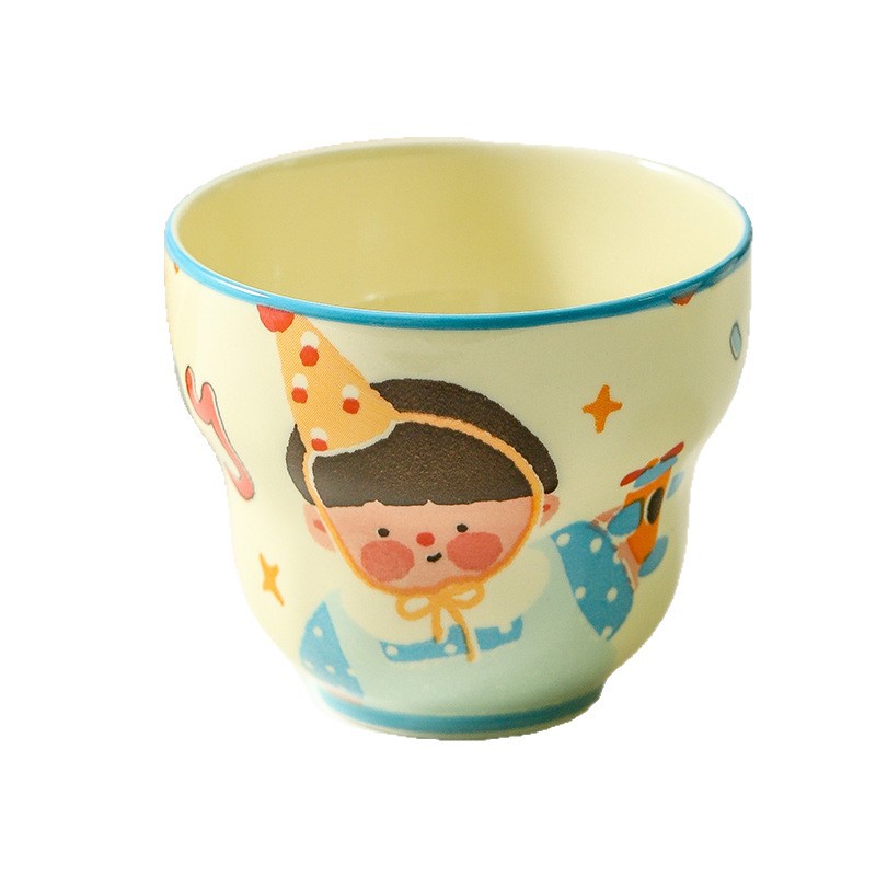 Tazas de cerámica de dibujos animados de alto valor de cara casera pareja encantadora taza de desayuno para padres e hijos taza de agua taza de marca image 5