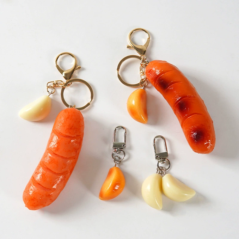 Моделирование Тайваньская колбаса Жареная колбаса Колбаса Из ветчины чеснок пищевой брелок кукла машина товары трансграничные в наличии