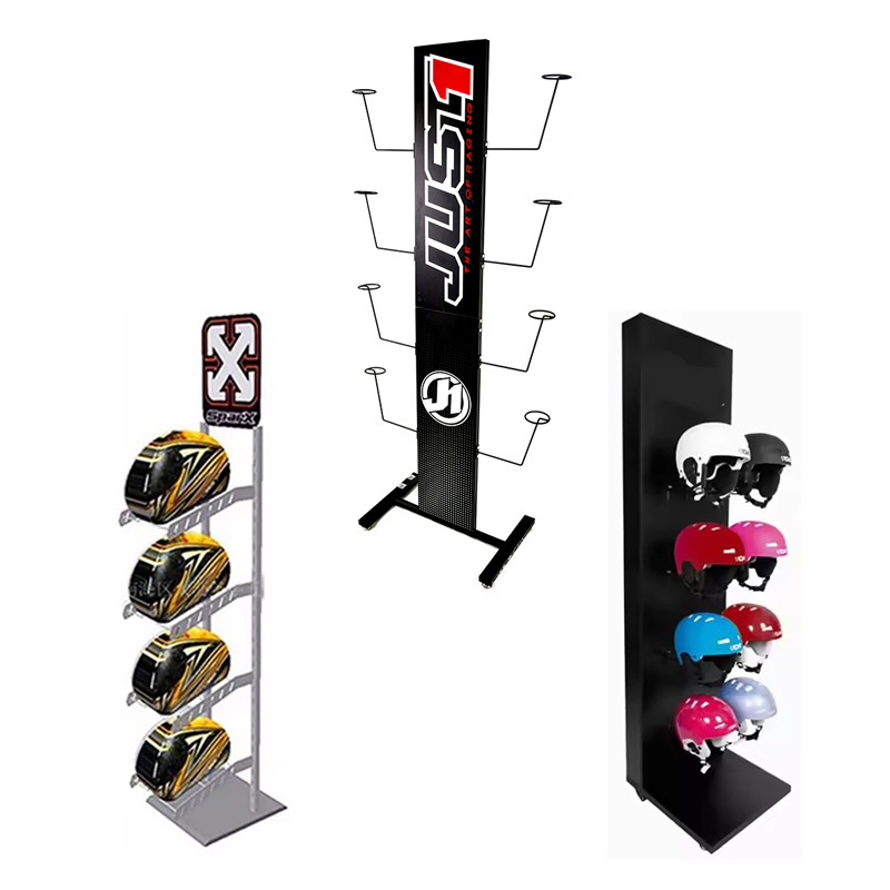 摩托车头盔展示架帽落地挂架车间工地帽托展架太阳帽鸭舌帽收纳架