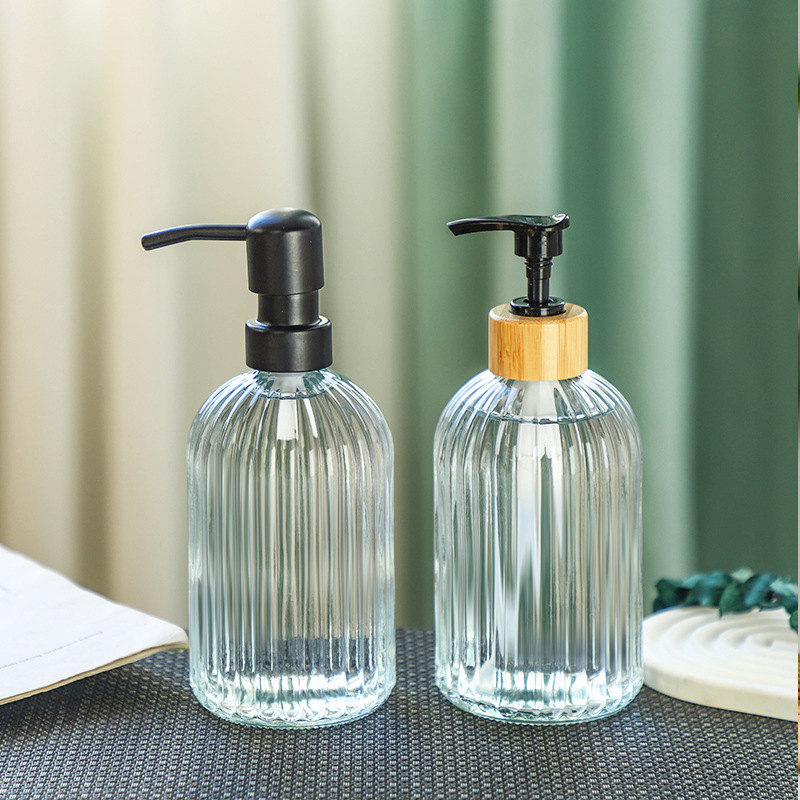 Botellas de vidrio para jabón y champú