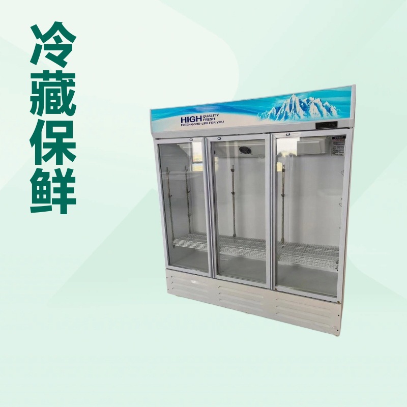 Three-Door Air-Cooled Frost-Free Display Cabinet Freezer Commercial Beverage Cabinet Beer Cabinet Fresh-Keeping Cabinet Refrigeration