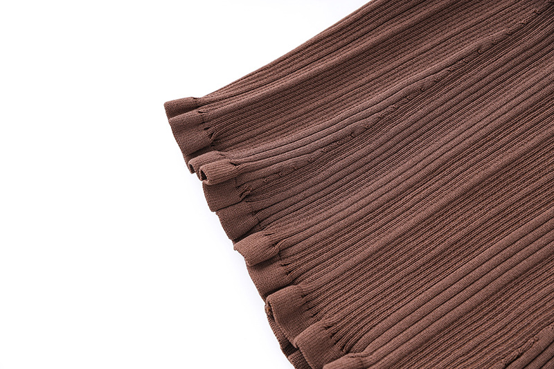 Women's Long Sleeve Blazer Collar Midi Dress Metal Buttons Rib Knit Bodycon Elegant Office Evening Wear Slip Dress_ecoleips.com