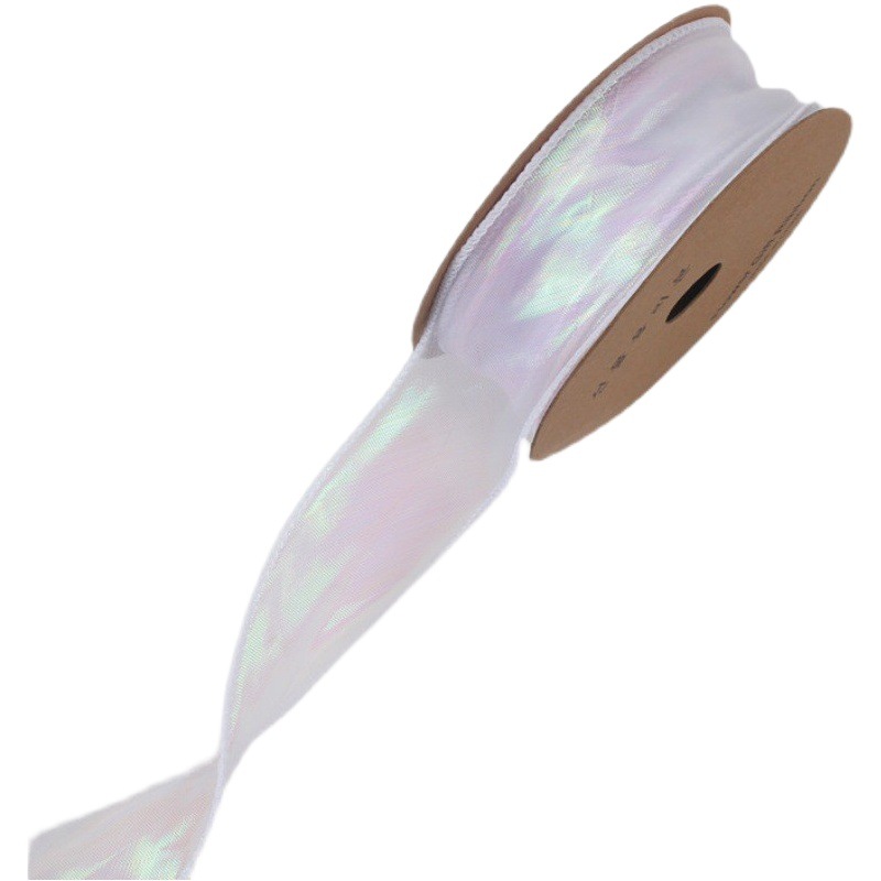 4cm cola de pescado colorido cinta flor embalaje cinta material gasa cinta borde ramo embalaje pastel cinta