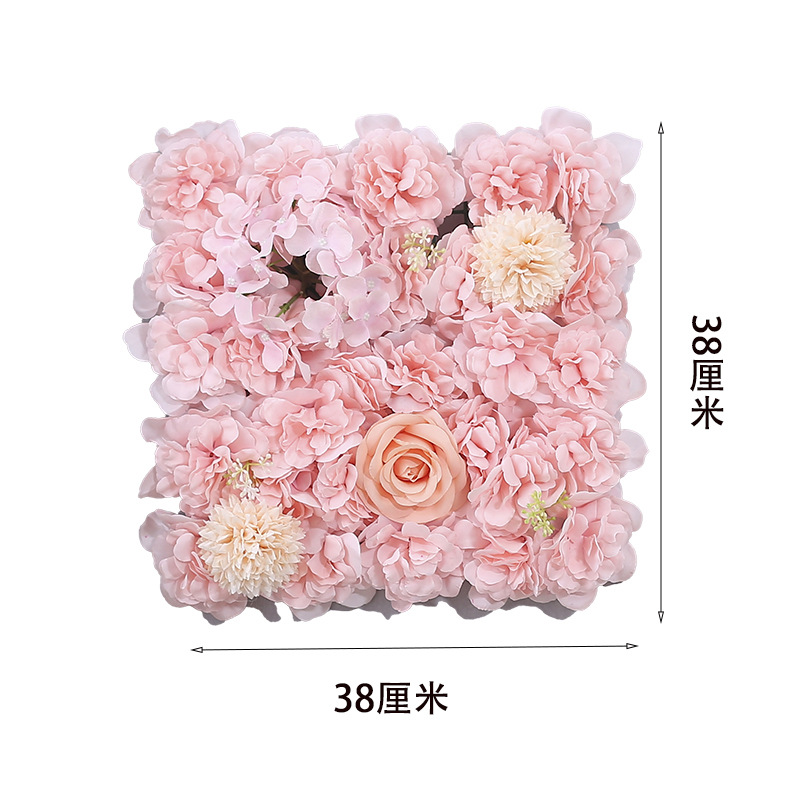 Pared de flores simuladas, rosas, hortensias, fondo artificial para bodas, pared para fotografía de bodas, flores falsas, accesorios de decoración para el hogar