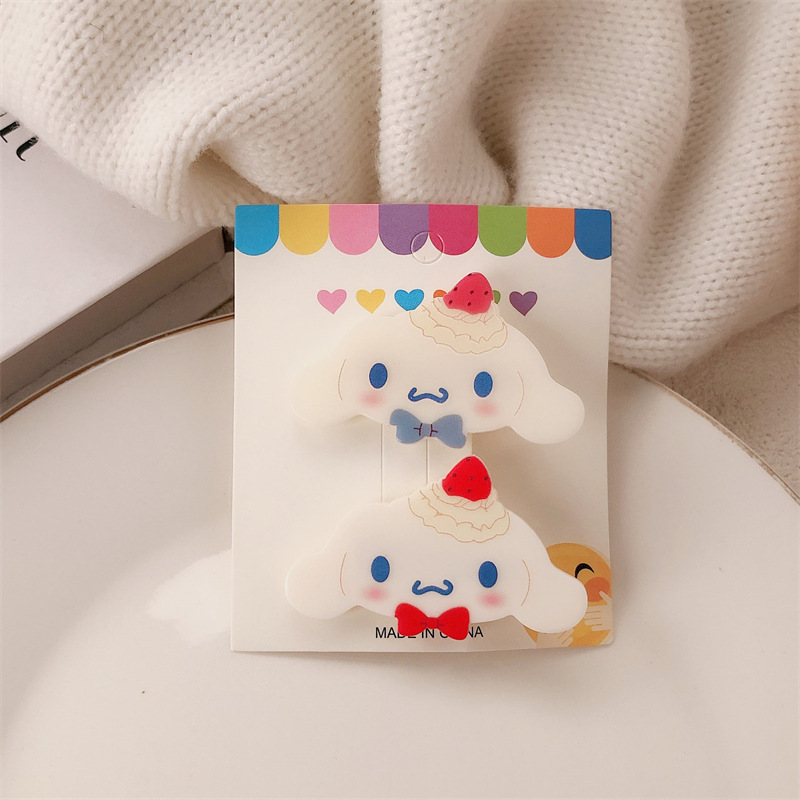 A principios de la primavera nuevo color caramelo perrito gato pinza de pelo japonés dulce versátil pinza de pelo para niñas joyas