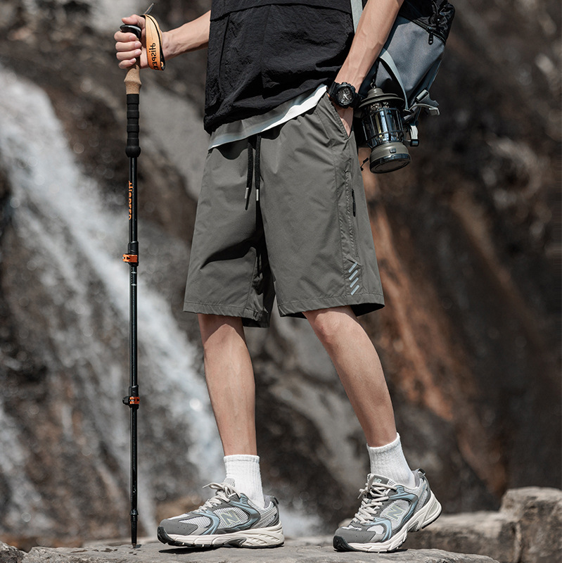 Summer Loose Five-Point Pants Men's Trendy Brand Men's Pants Casual Outdoor Beach Pants Multi-Pocket Cargo Shorts Men's Style