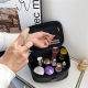 PU Cosmetic Bag New Fashionable Large Capacity High-end Sense Storage Bag Portable Lightweight Travel Letter Stereoscopic Toiletry Bag