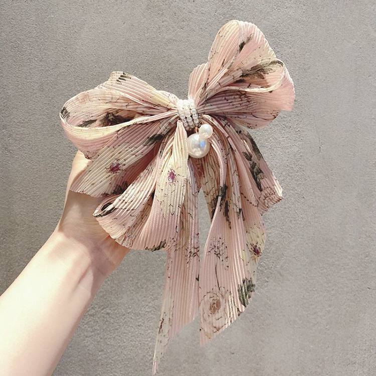 16珍珠碎花蝴蝶结