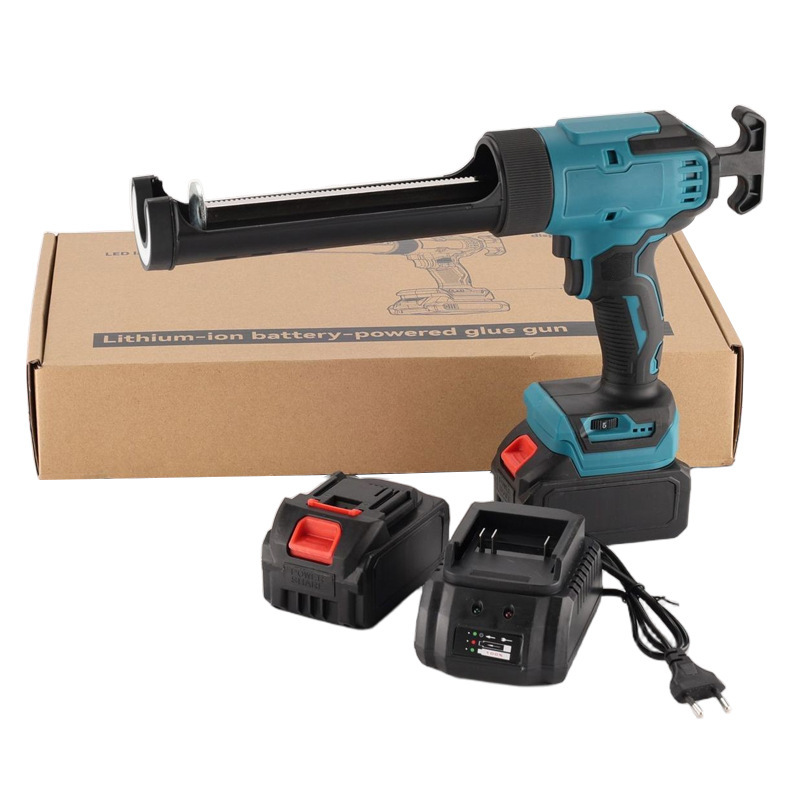 21V电动打胶机锂电池充电式美缝胶枪打胶机LED灯玻璃胶枪无绳高效