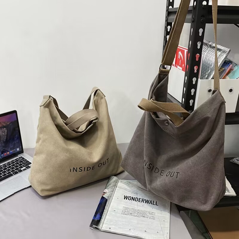 Men's Canvas Crossbody Bag Vintage Versatile Large Tote For Men_voghion.com