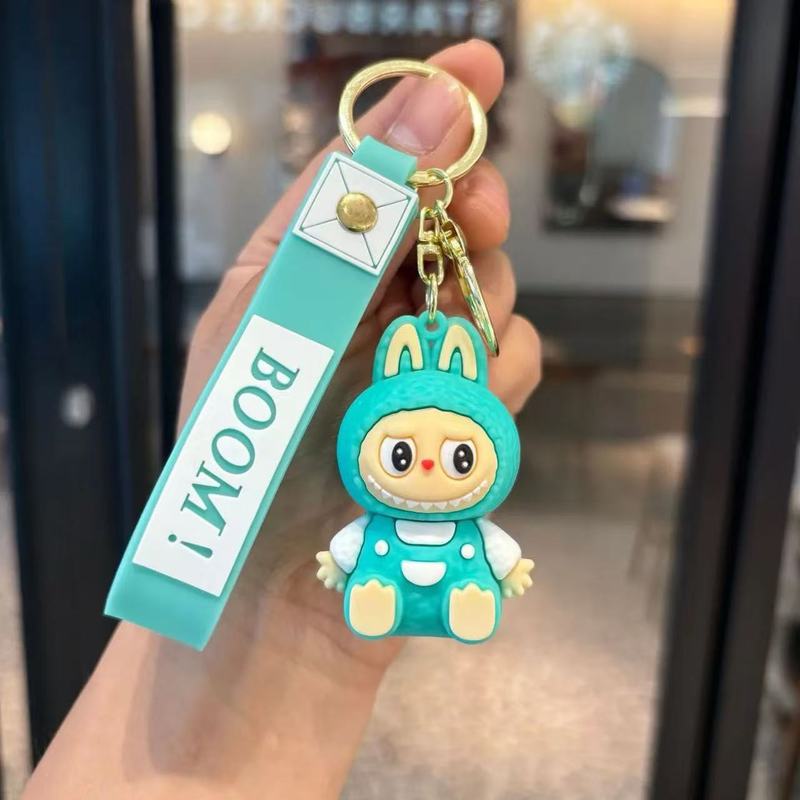 クロスボーダー Labubu かわいいシリーズ キーホルダー Labubu 座り姿勢車のバックパック装飾品露店小さなギフト卸売|undefined