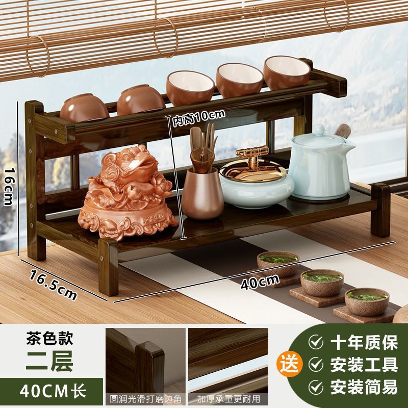 デスクトップ茶棚、ティーテーブル、ティーセット収納、ティーポットディスプレイラック、ティールーム収納ディスプレイキャビネット、ミニティーラック|undefined