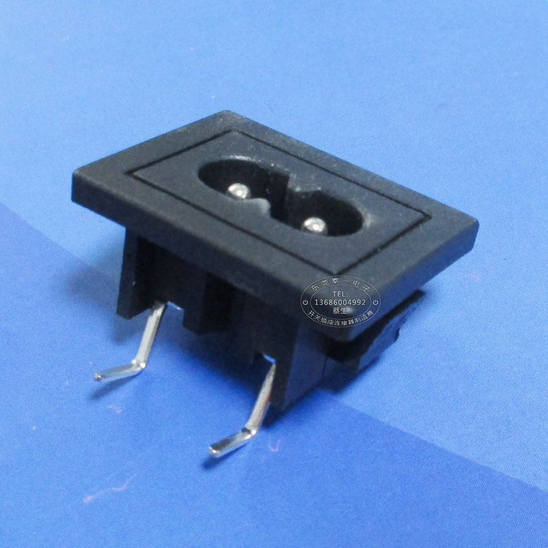电源供应器大8字口充电座 31*24面板全铜弯两脚AC电源插座DB-8P2