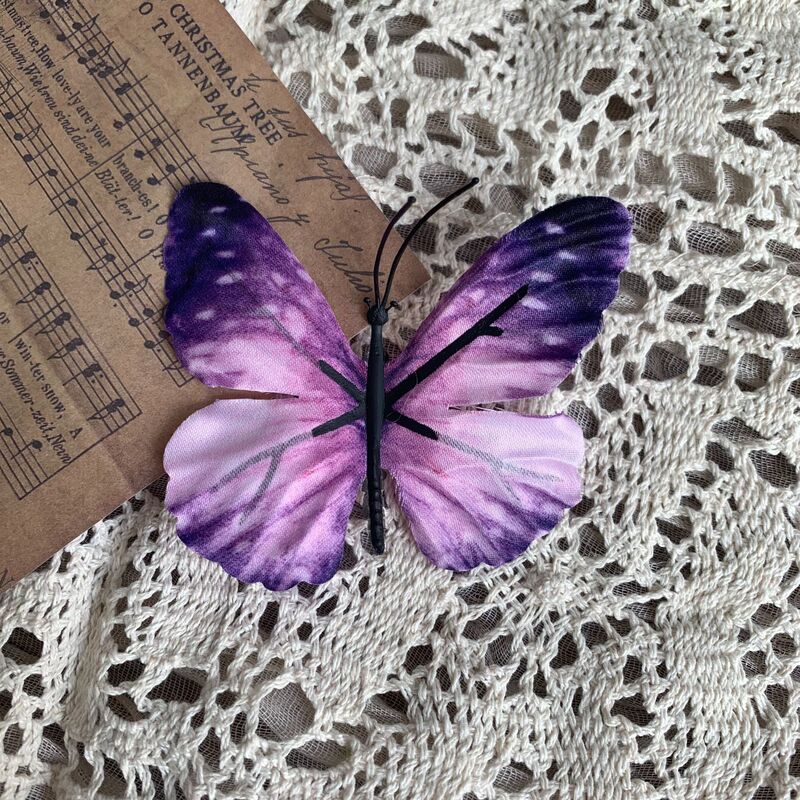 蝴蝶花头 枯枝蝴蝶 背景墙DIY拍照道具假花 写真馆立体蝴蝶仿真花|undefined