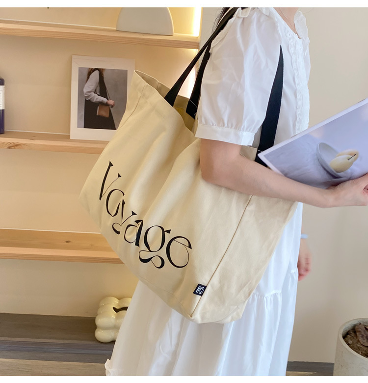 Große Damen Tragetasche Aus Canvas Schultertasche Lässig_voghion.com
