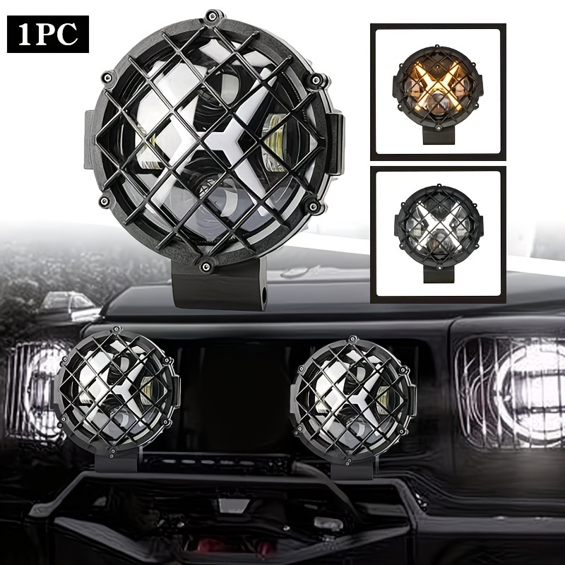 Electric Motorcycle Light Modification with External Super Bright Led Headlights for Cross-Border Three-Wheeled Electric Vehicles, Yellow and White Spotlights