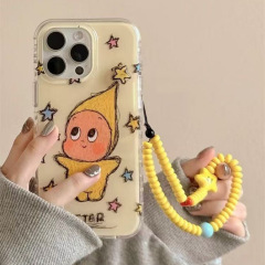 卡通可爱旋转星星小人链条适用iPhone16promax苹果15手机壳17新款