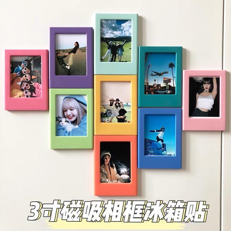 Cross-Border Ins-Style Magnetic Photo Frame Polaroid DIY Photo Paper Fridge Magnets Office Decorations Polaroid Fridge Magnets