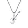 Trend accessory, guitar hip-hop style stainless steel, classic pendant, necklace, European style