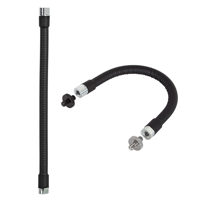 Phone Stand 1/4 Interface Metal Flexible Tube Desktop Live Broadcast Tripod Dual-Head Screw Female Port Extension Rod