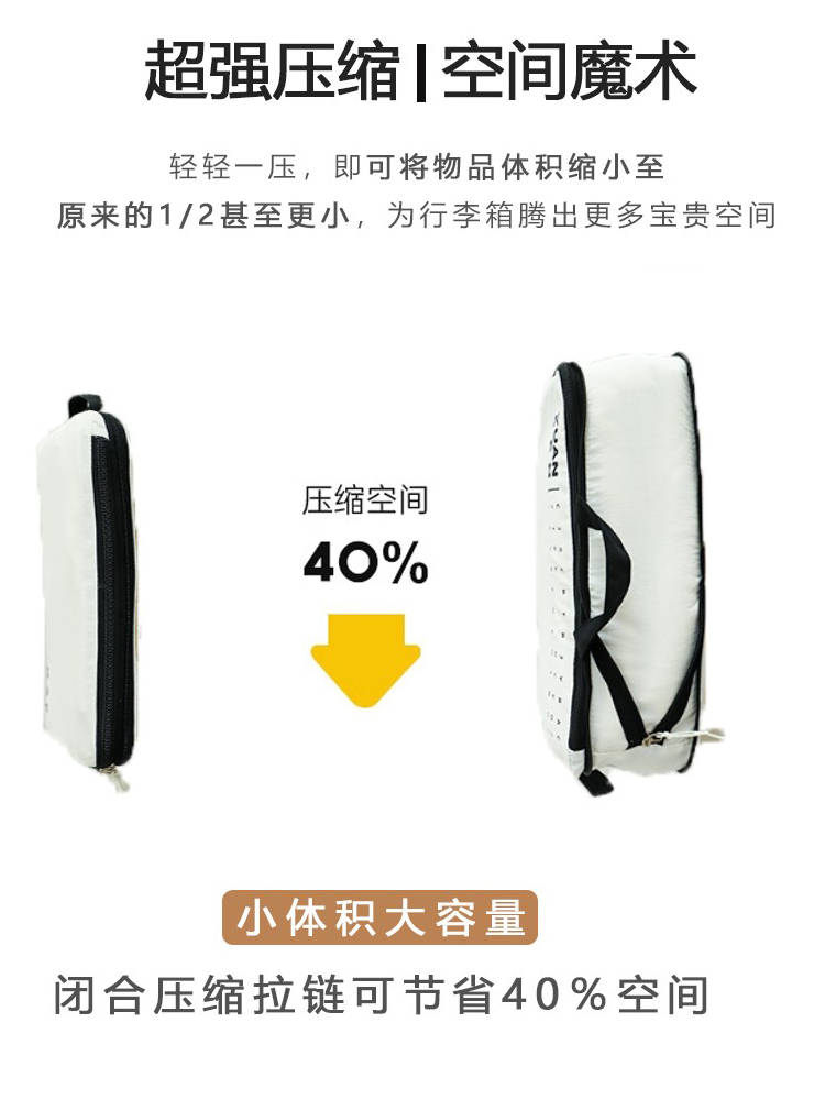 ✅便携行李箱压缩旅行收纳袋子衣服内衣裤分装袋鞋子衣物整理包防