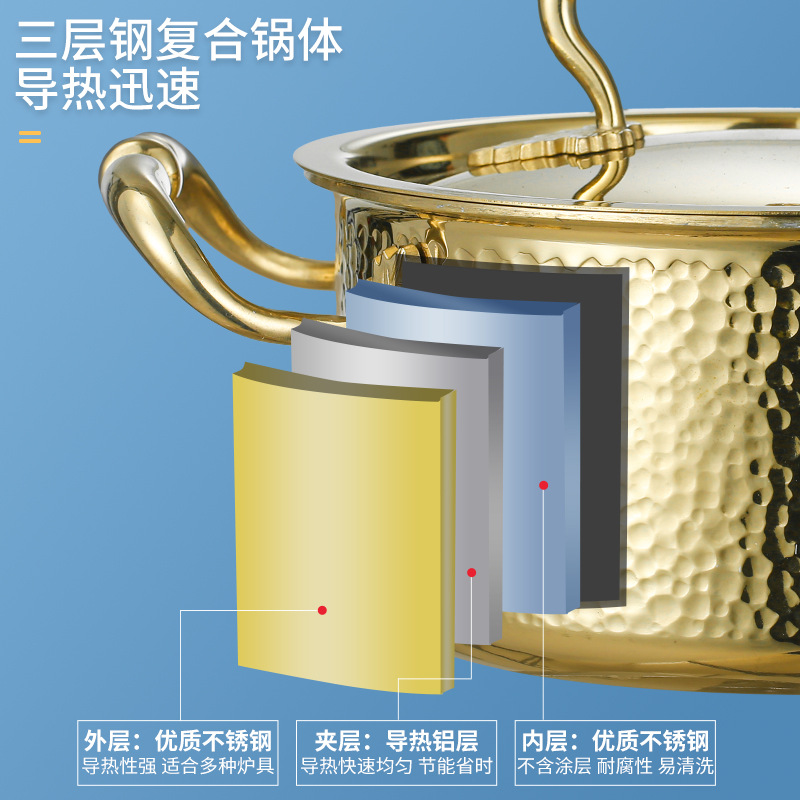 Member Commercial Single-Person Inflatable Small Hot Pot Gas Stove Gas One Person One Pot Adjustable Fire Self-Service Shabu-Shabu