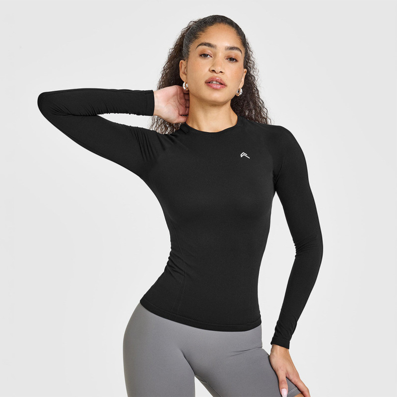 Oneractive スポーツ長袖高弾性タイトヨガトップ高品質ヨガ服トレンディなブランドフィットネス長袖|undefined