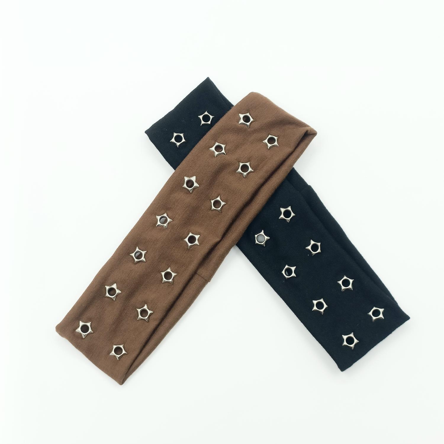 HW250301-22.5x6cm弹力布+14五角星气眼朋克