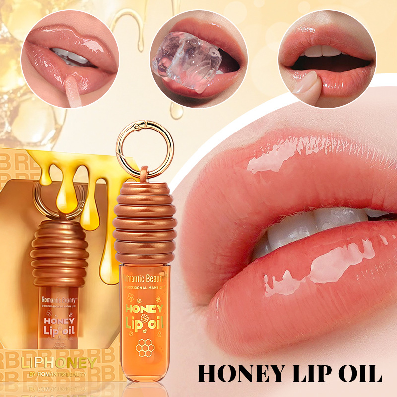 Brasileño, la explosión transfronteriza de los labios de miel, la sensación de aceite y agua, llavero, bolsa de colgar, esmalte labial humectante, la mujer de la miel. image 3