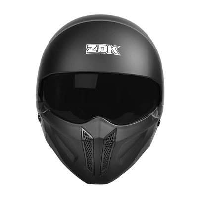 Combination Full-Face Helmet, Retro Three-Quarter Motorcycle Safety Supplies