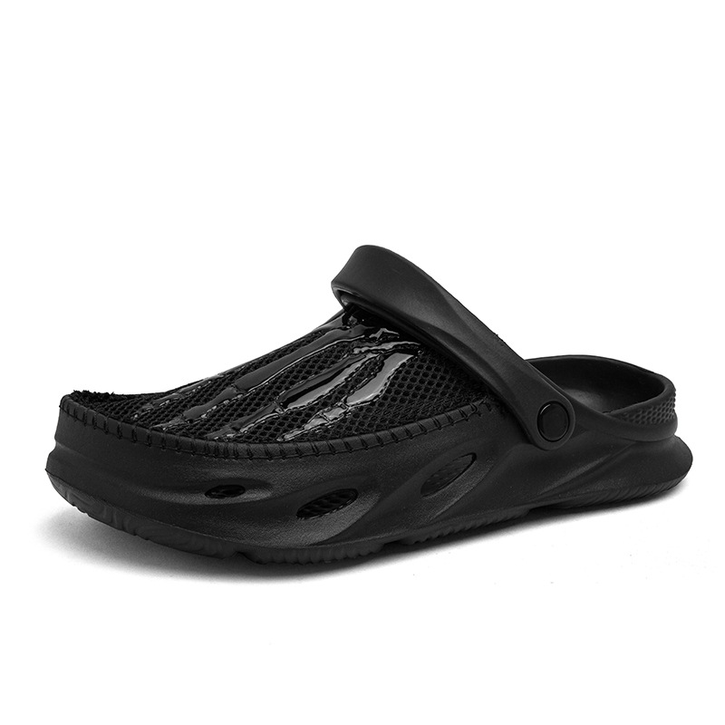 Ademende mesh klompen voor heren, hoogwaardige antislip zomersandalen voor buiten, sportieve casual nieuwe strandslippers met gesloten neus voor mannen_voghion.com