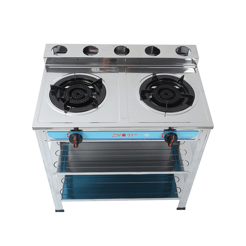 Comercio exterior exportación de gas transfronterizo horno de hierro de aluminio quemador panel de acero inoxidable de pie de gas de mesa cocina de gas licuado