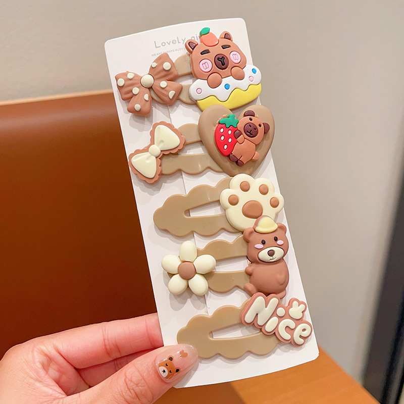 Red de Internet para niños horquilla tocado 2025 nueva niña horquilla niña linda bebé flequillo clip de cabello roto