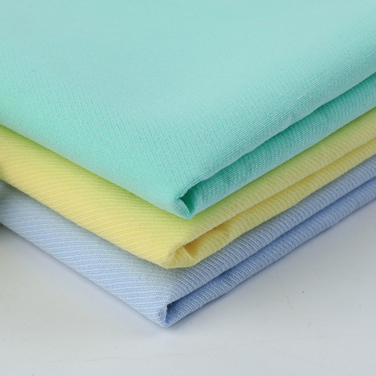 Shaoxing al por mayor 98% algodón sostenible 2% spandex pantalones de tela de twill
