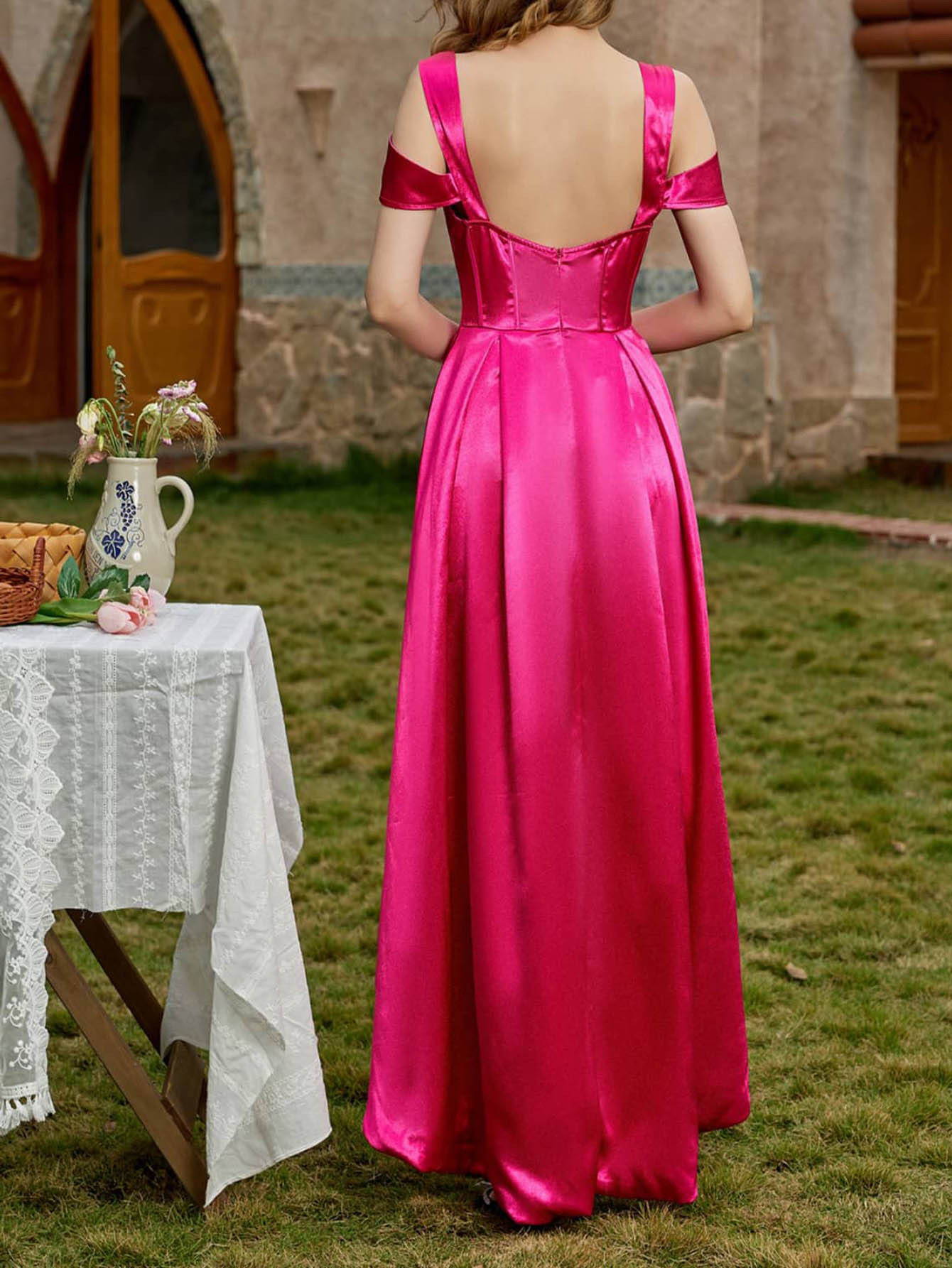 Comercio exterior de Europa y América nueva ropa de mujer verano Amazon sexy vestido de novia vestido de noche francés vestido de dama de honor image 4